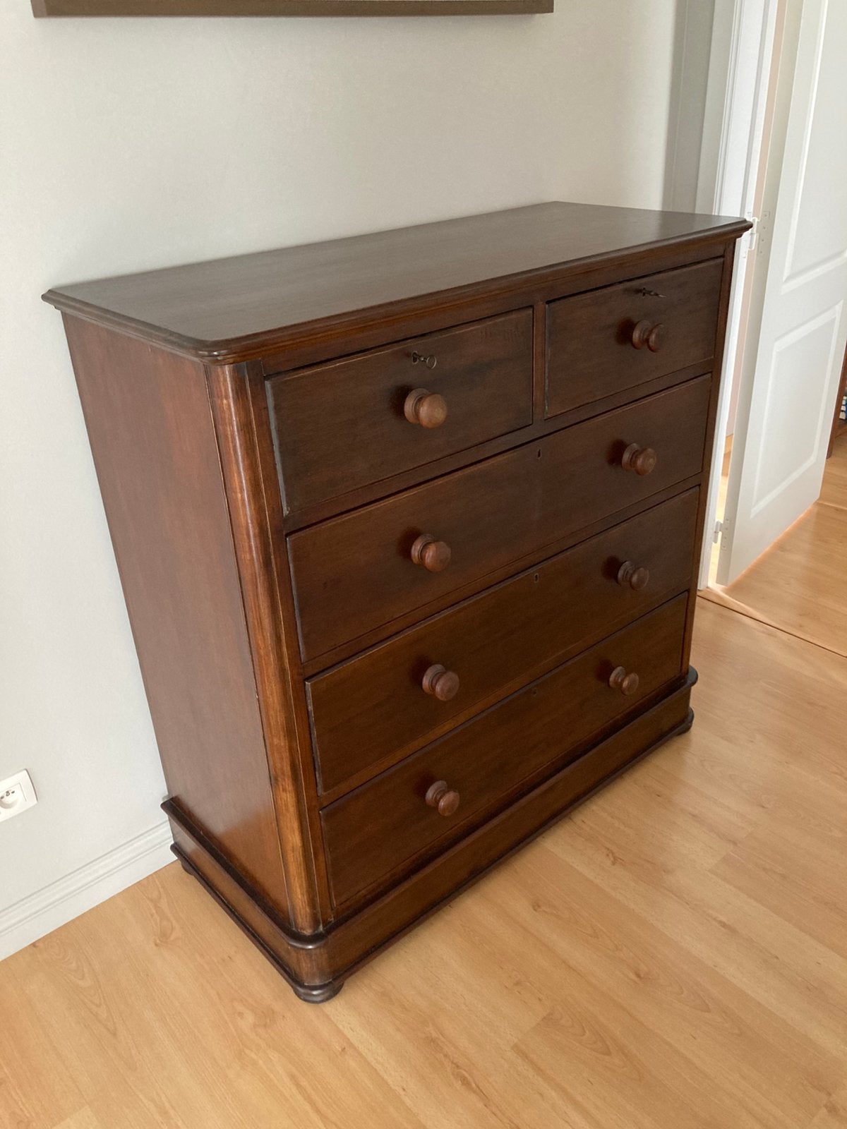 Ladenkast, 5 tiroirs ou plus, Cerisier, Comme neuf, 100 à 150 cm