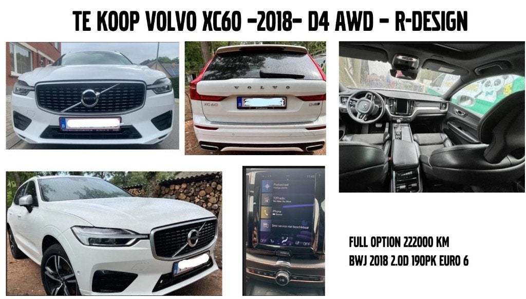 Volvo XC60, Auto's, Automaat, Alcantara, Wit, Particulier