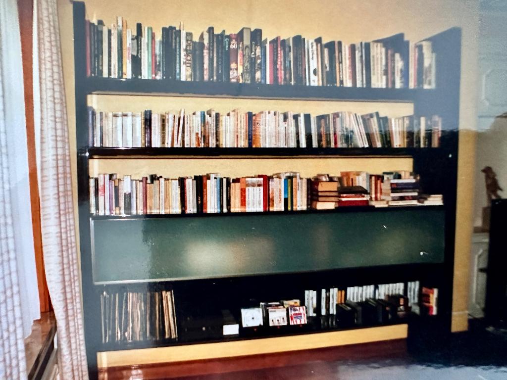 B&B Italia System Domus boekenkast, hoogglans zwart, 1991, Ophalen, 200 cm of meer, 25 tot 50 cm, Eighties - nineties modern