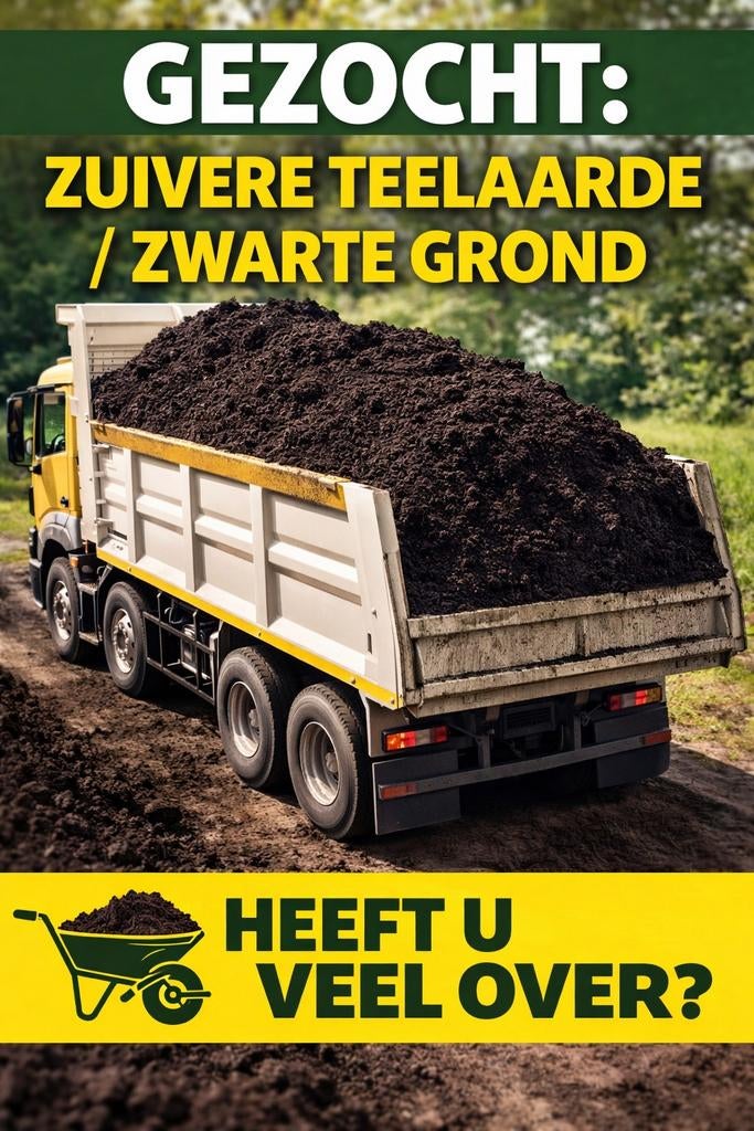 Zwarte grond / teelaarde gezocht, Tuin en Terras, Aarde en Mest, Ophalen
