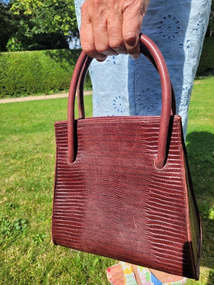 Bordeaux handtas, Ophalen of Verzenden, Zo goed als nieuw, Bruin, Handtas