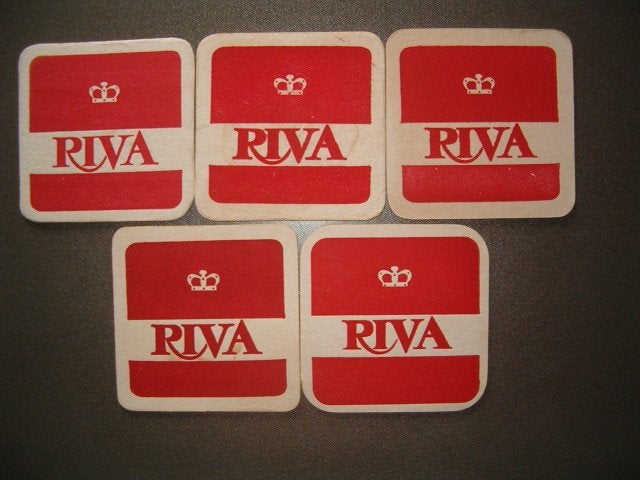 5 Bierviltjes Riva Dentergem 2 : Verschillend, Ophalen of Verzenden, Gebruikt, Viltje(s)