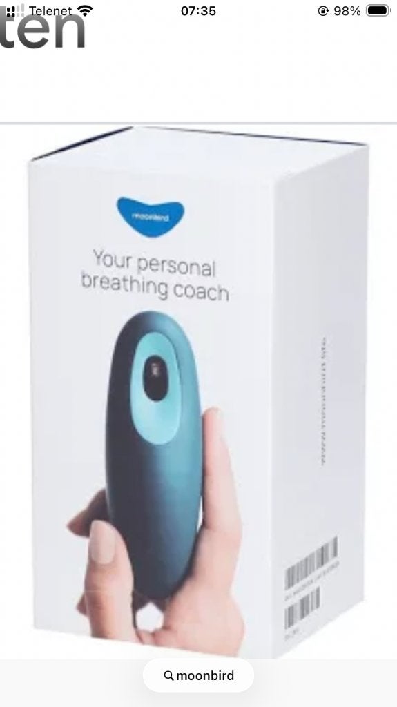 Moonbird ademcoach, Electroménager, Équipement de Soins personnels, Enlèvement, Comme neuf, Autres types
