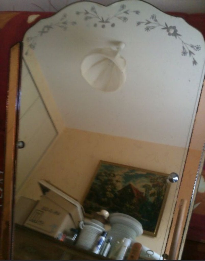 Ancien miroir estaminet, Enlèvement, Autres formes, 50 à 100 cm, Moins de 100 cm