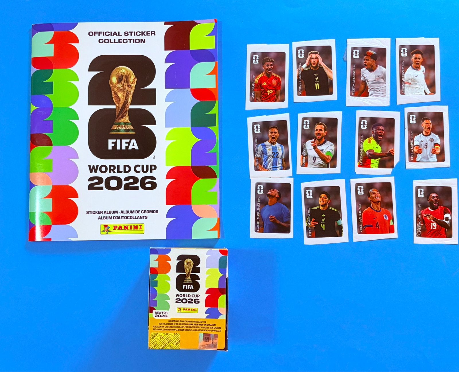 Lot album +Verkreukelde gouden doos +12 Coca-Cola WM2026 USA, Verzamelen, Ophalen of Verzenden, Nieuw, Sport