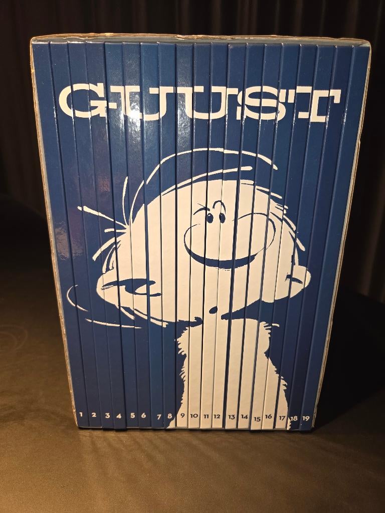 60 jaar Guust Flater! 19x hardcover albums gebundeld in box, Ophalen, Complete serie of reeks, Zo goed als nieuw, FRANQUIN