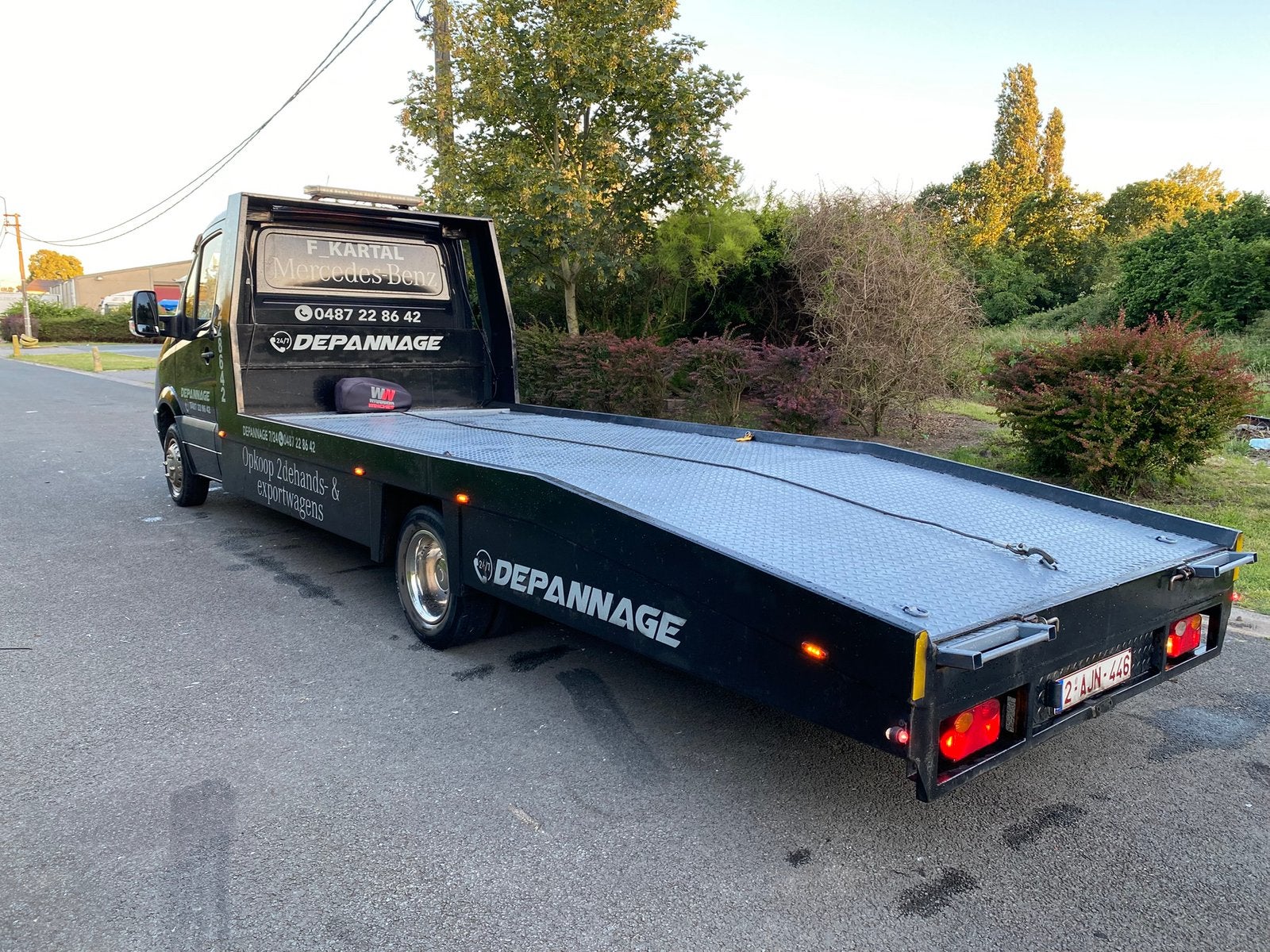 Mercedes sprinter takelwagen 2.2 diesel euro5 gekeurd 15000€, Euro 5, Stof, Zwart, Zwart