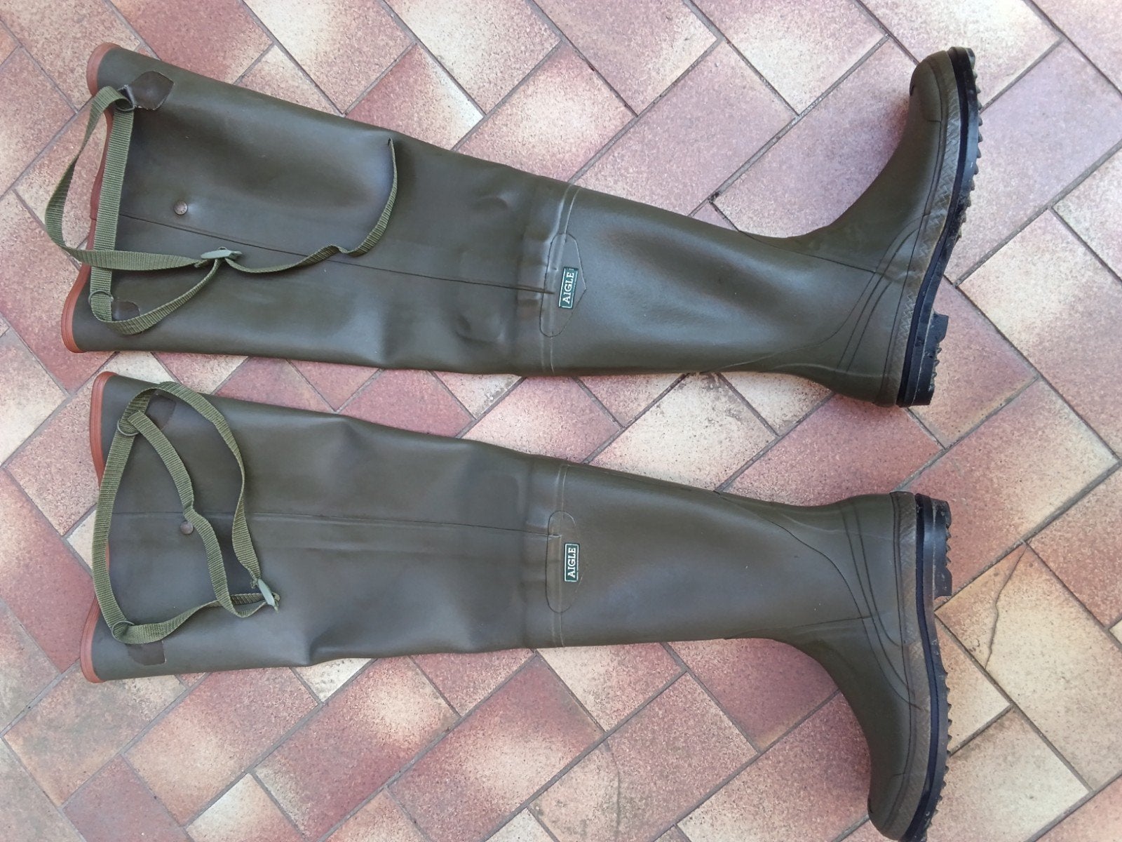 Bottes caoutchouc AIGLE - Cuissardes de Pêche, Sports nautiques & Bateaux, Pêche à la ligne | Pêche en mer, Enlèvement, Utilisé