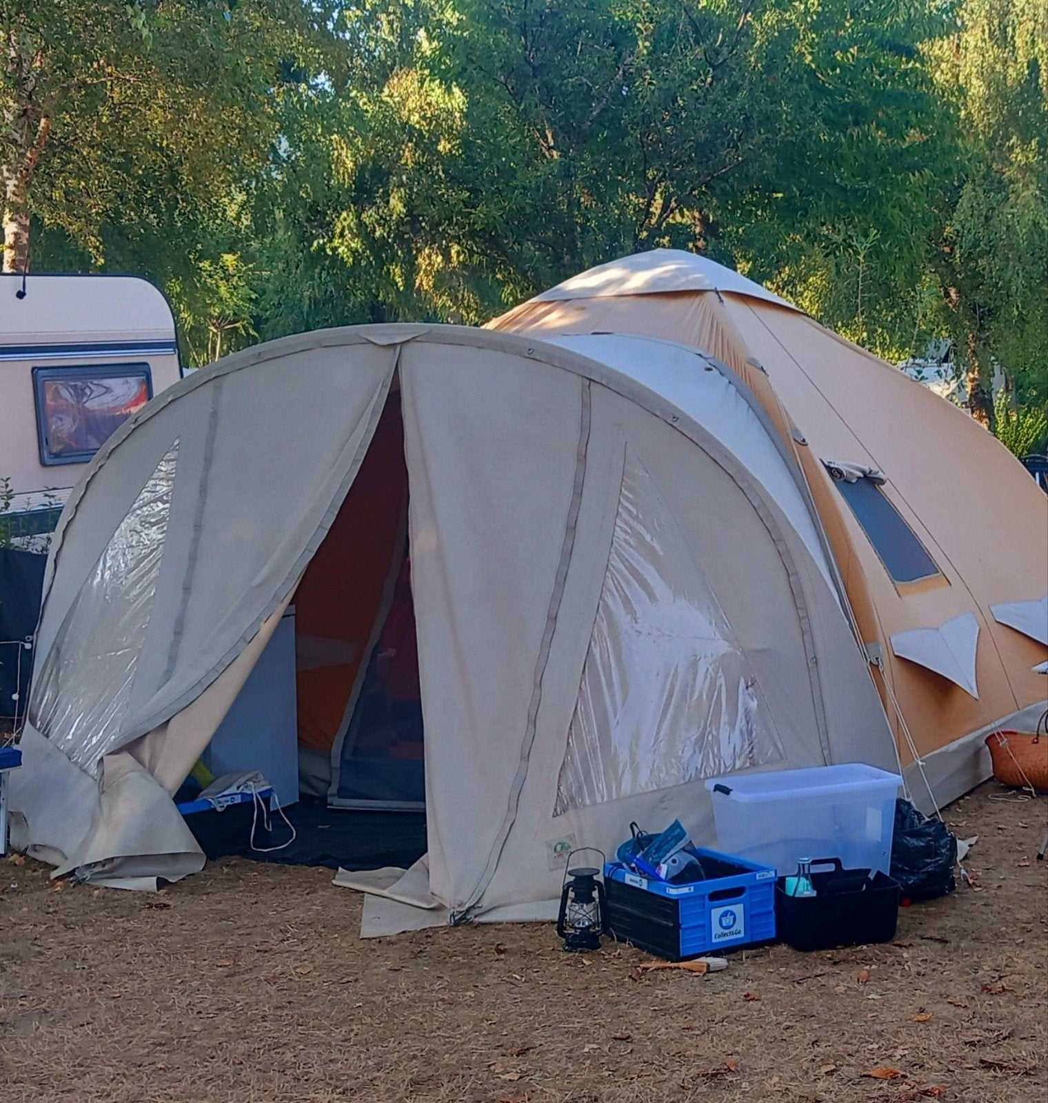 Originele opblaasbare Karsten tent, Enlèvement, Utilisé, Jusqu'à 4