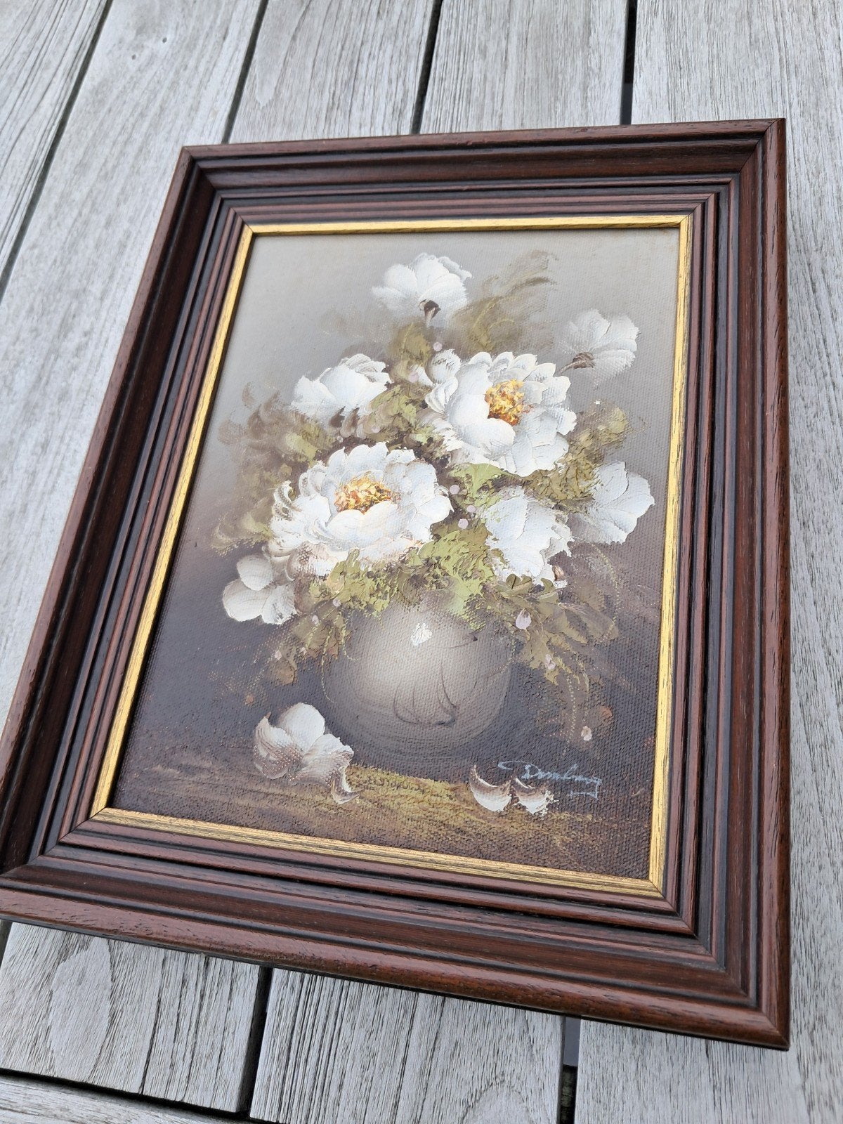 sstil leven bloemen(Anton Domberg), Antiquités & Art, Enlèvement, Fleurs