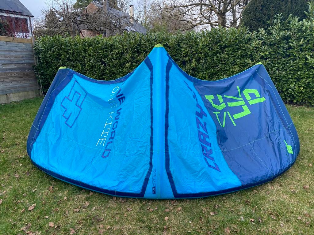 Aile de kitsurf Crazyfly Sculp 9m 2019 blue, Ophalen, Zo goed als nieuw