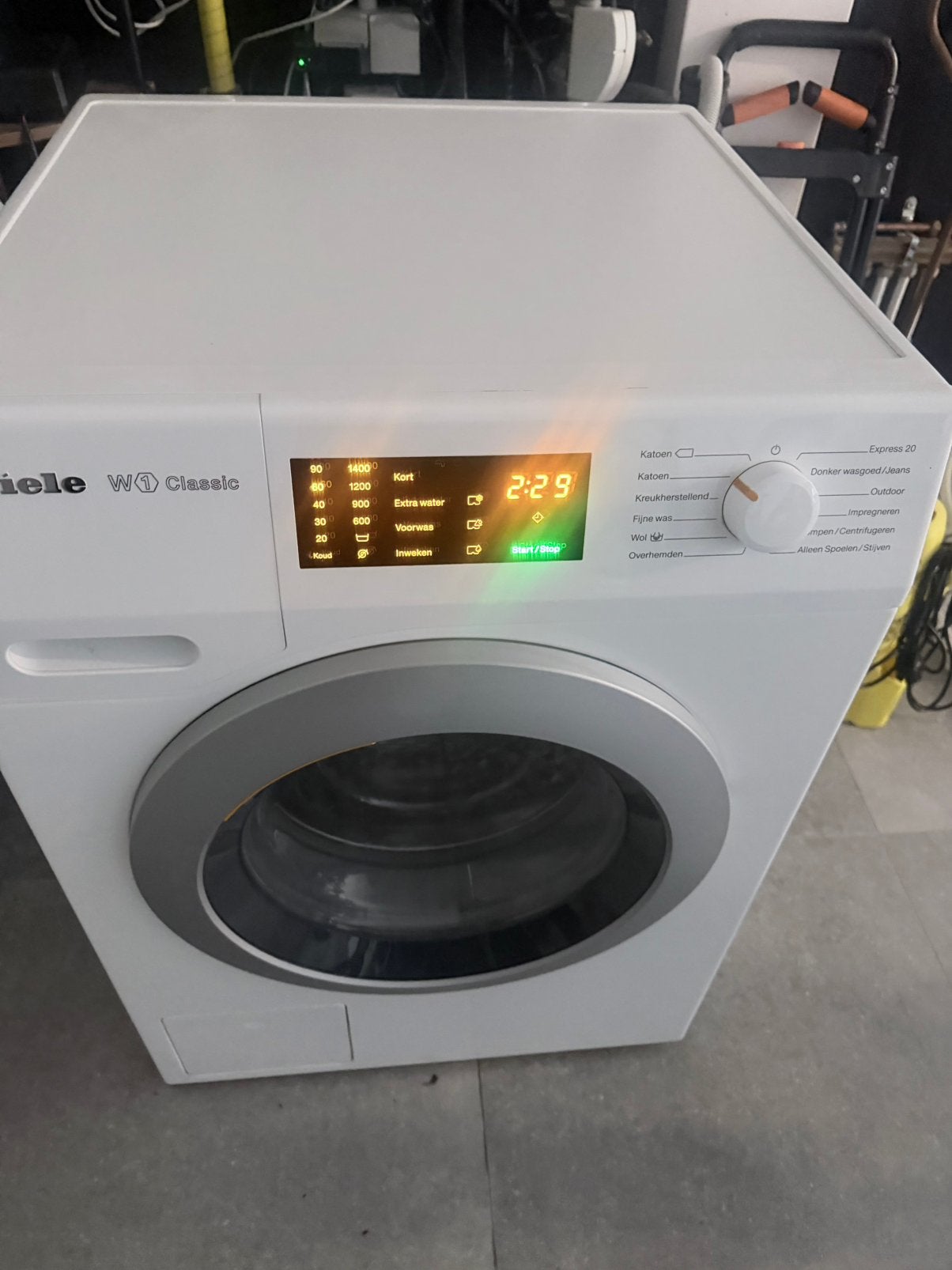Een mooie miele W1 wasmachine en een Miele condens droger, Elektronische apparatuur, Ophalen, 1200 tot 1600 toeren, Zo goed als nieuw