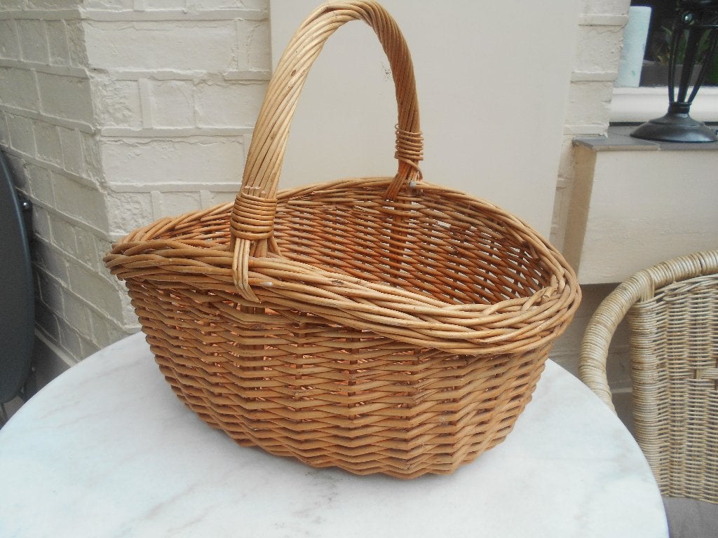 panier en osier, Osier, Enlèvement, Ovale, Avec anse