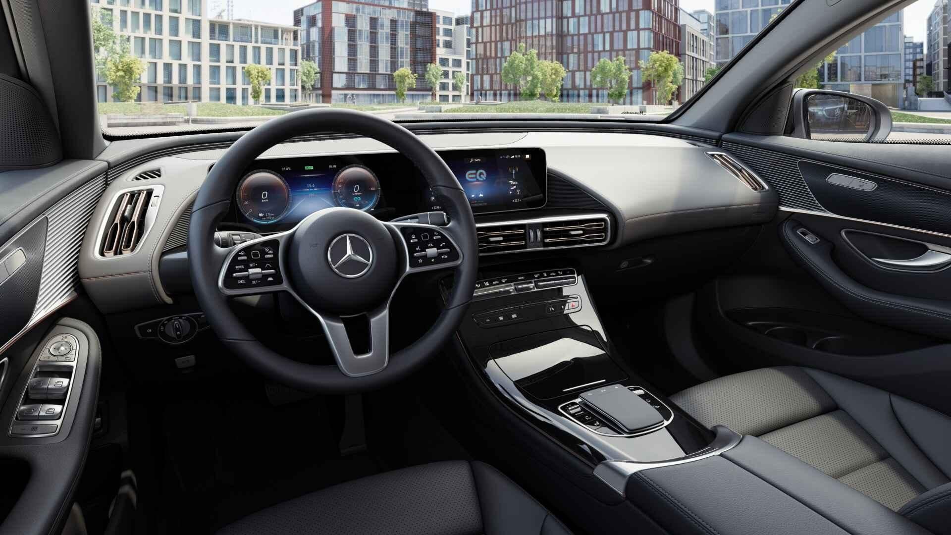 Mercedes-Benz EQC 400 4MATIC Luxury Line | Panoramisch Dak |, Automaat, Stof, 80 kWh, 408 pk