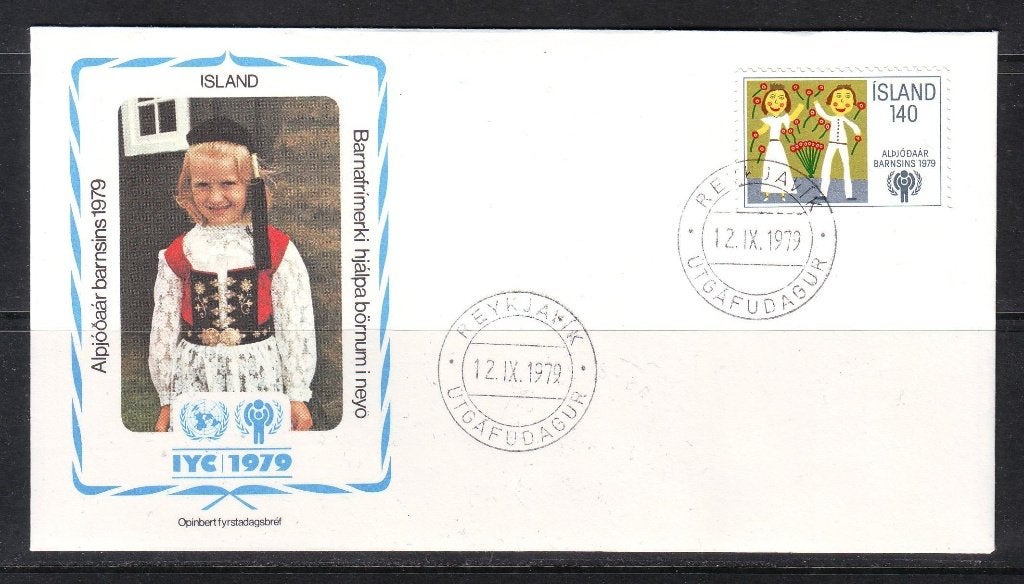Postzegels: Diverse landen, FDC's jaar van het kind, Postzegels en Munten, Postzegels | Thematische zegels, Verzenden, Gestempeld