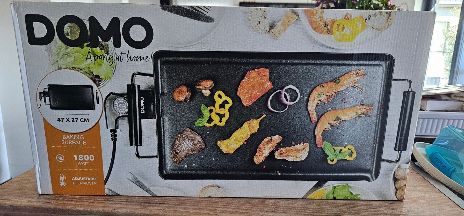 Domo Teppanyaki 1800W 47x27cm Nieuw, Elektronische apparatuur, Ophalen