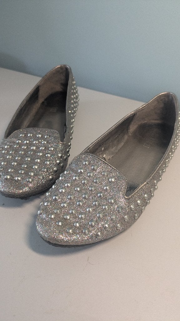Zilveren ballerina's met studs, Ophalen, Ballerina's, Forever 21, Gedragen