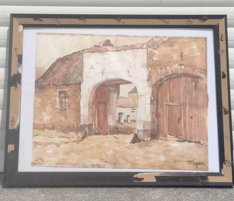 Aquarelle signe max legout, Enlèvement ou Envoi, Impressionniste, Aquarelle