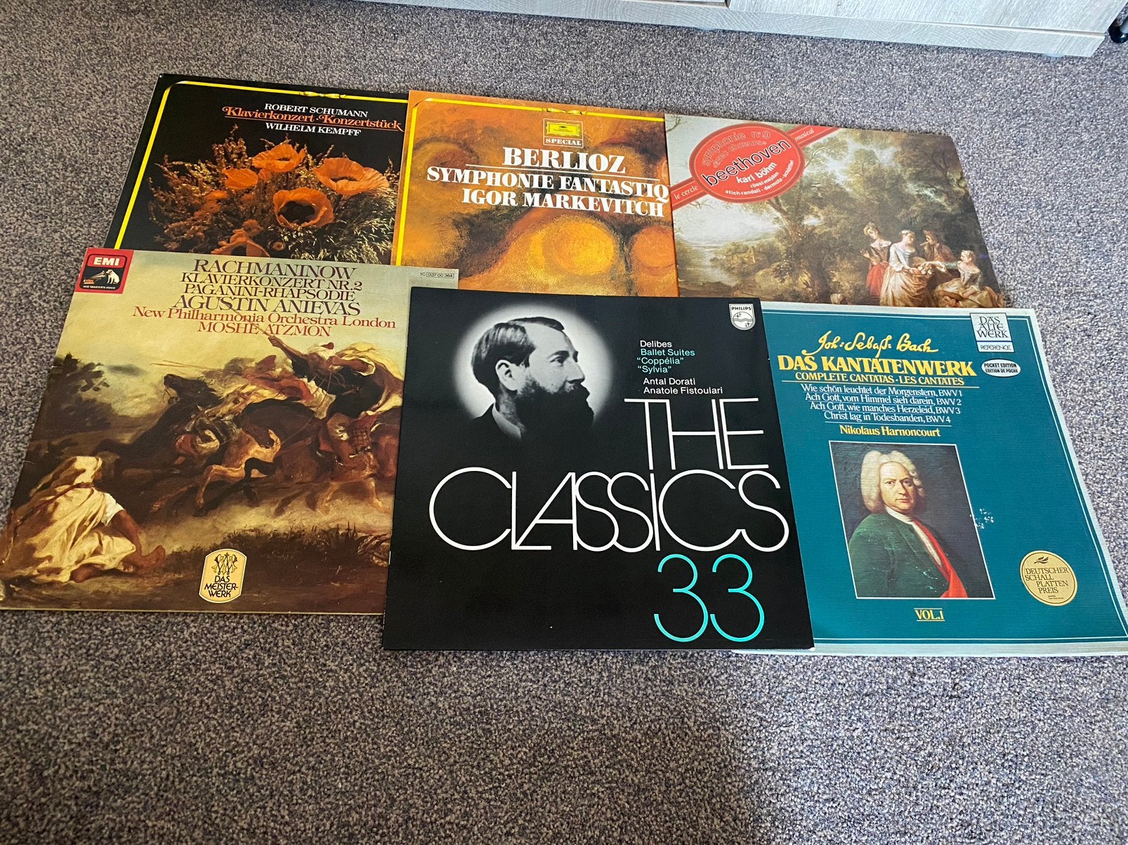 Lot de 6 vyniles 33 tours  musique Classique, LP, Symphonie, Enlèvement, Utilisé