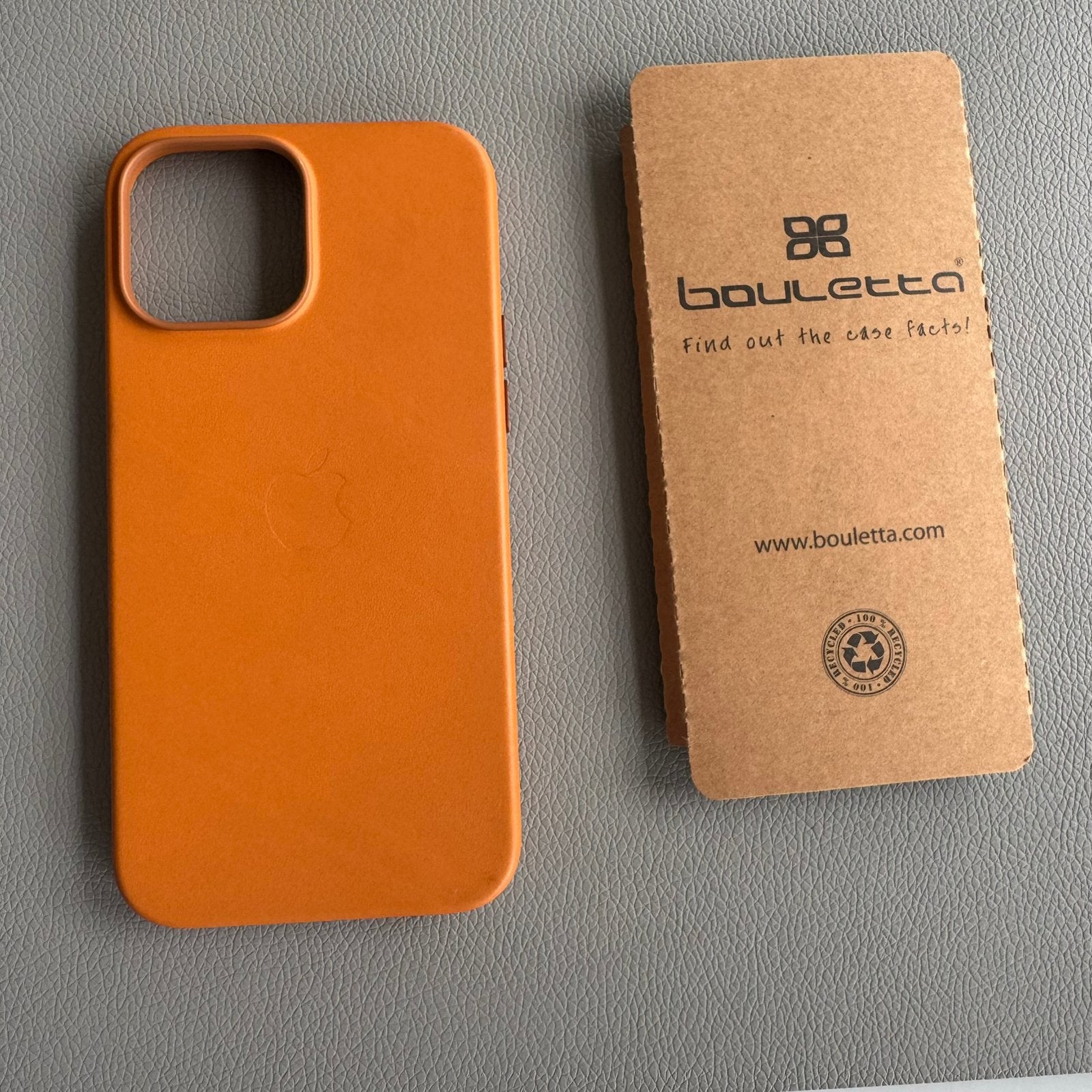 Camelkleurige lederen cover voor Iphone 13 Pro Max, Telecommunicatie, Ophalen, Nieuw, IPhone 13, Leer