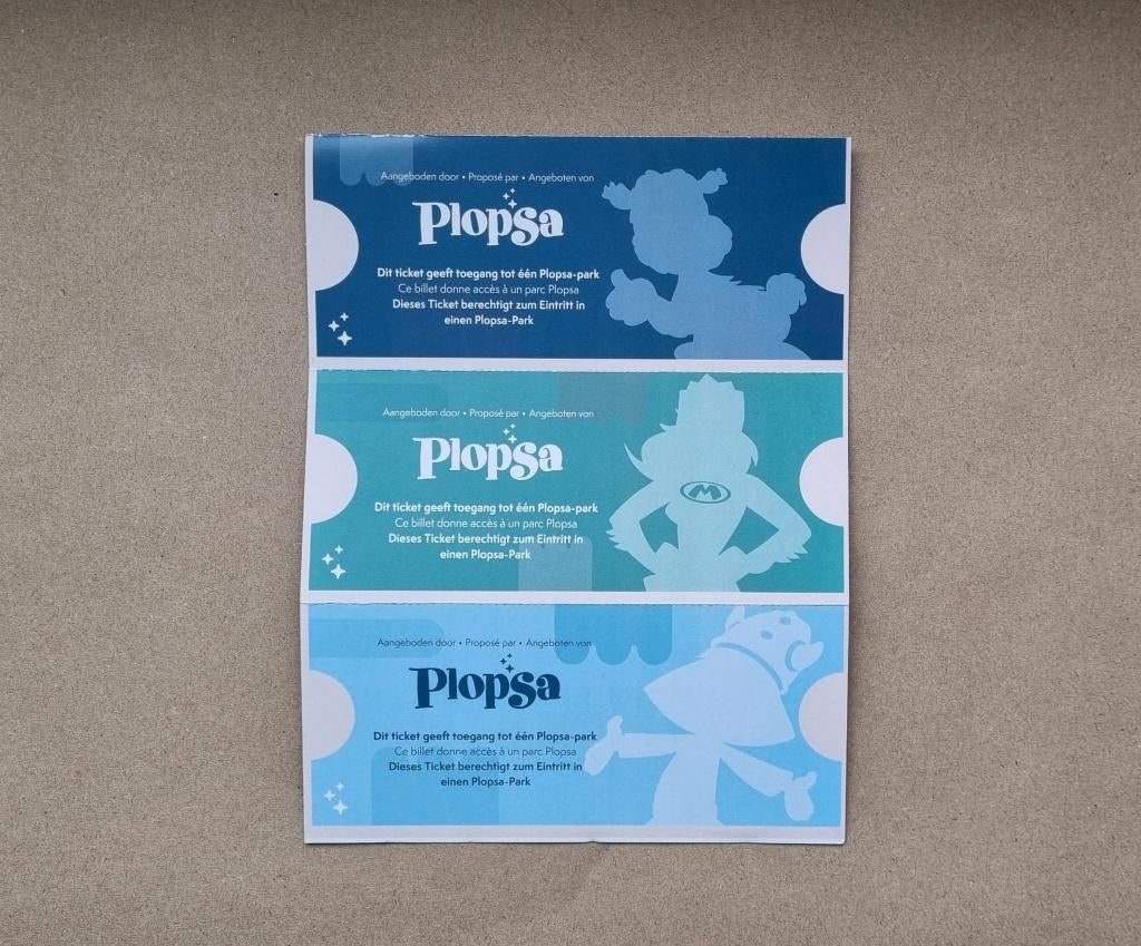 Vouchers / tickets voor toegang tot een park van Plopsa, Drie personen of meer, Overige soorten, Pretpark