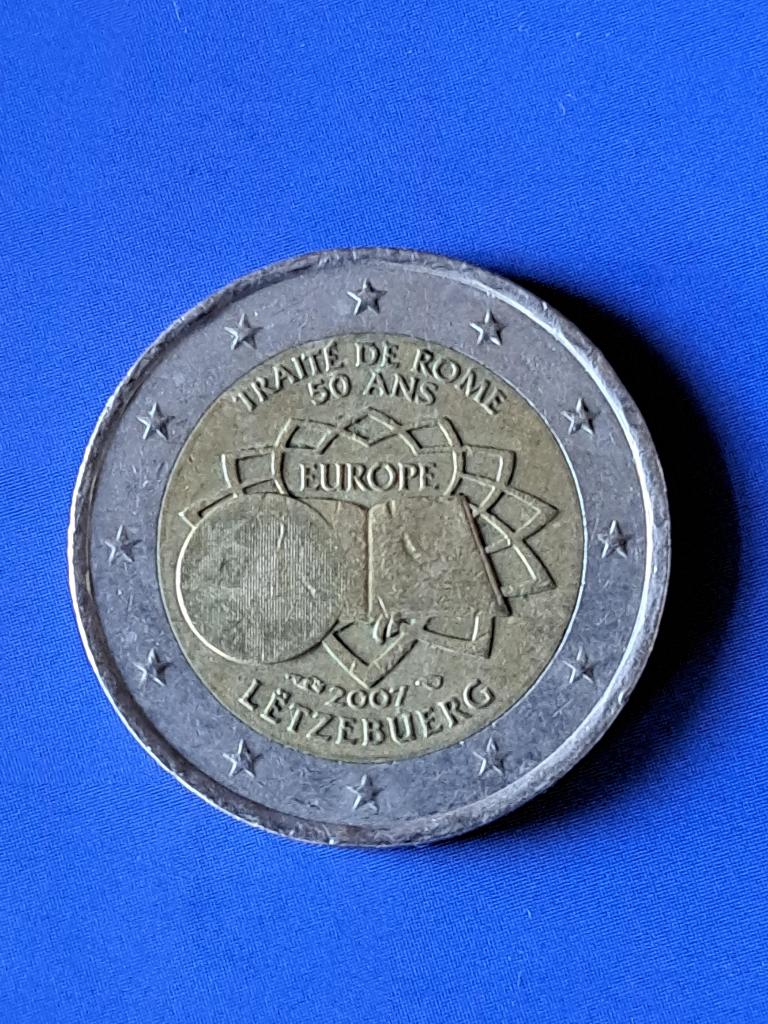 2007 Luxemburg 2 euro 50 jaar Verdrag van Rome, Postzegels en Munten, Munten | Europa | Euromunten, Verzenden, Luxemburg, 2 euro