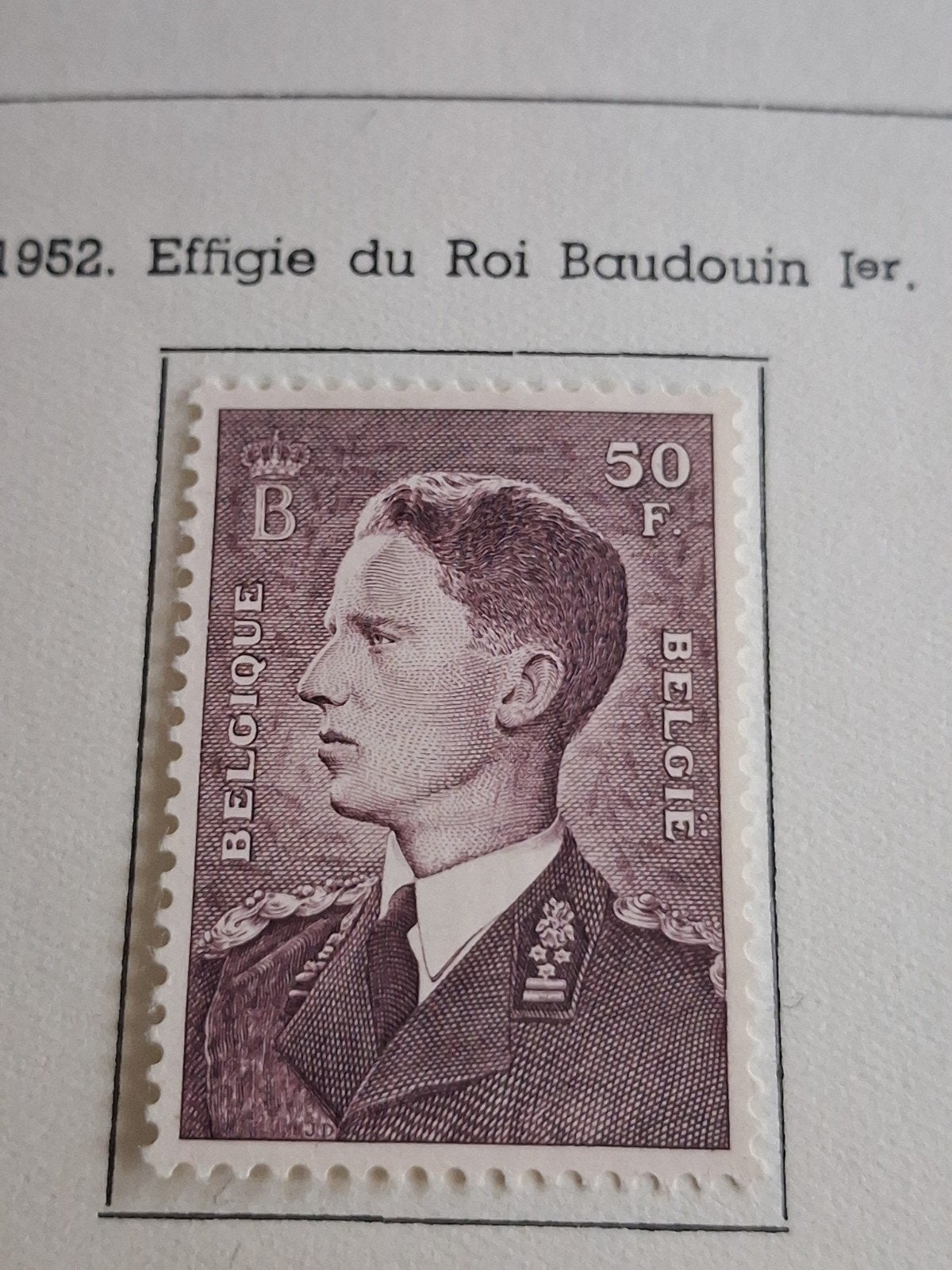 1952 Effigie du Roi Baudoin I COB 879, Enlèvement ou Envoi