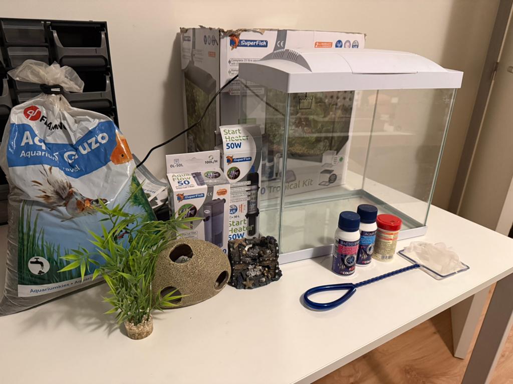Aquarium Set Te Koop – Compleet Starterspakket (30L), Dieren en Toebehoren, Vissen | Aquaria en Toebehoren, Ophalen, Zo goed als nieuw