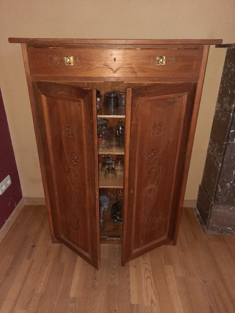 Armoire en noyer, Maison & Meubles, Enlèvement, Utilisé