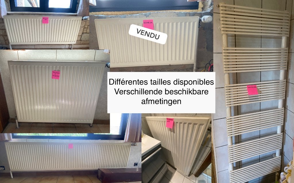 Lot de radiateurs à eau – tailles diverses, bon état, 800 watts ou plus, Enlèvement, Utilisé, Radiateur
