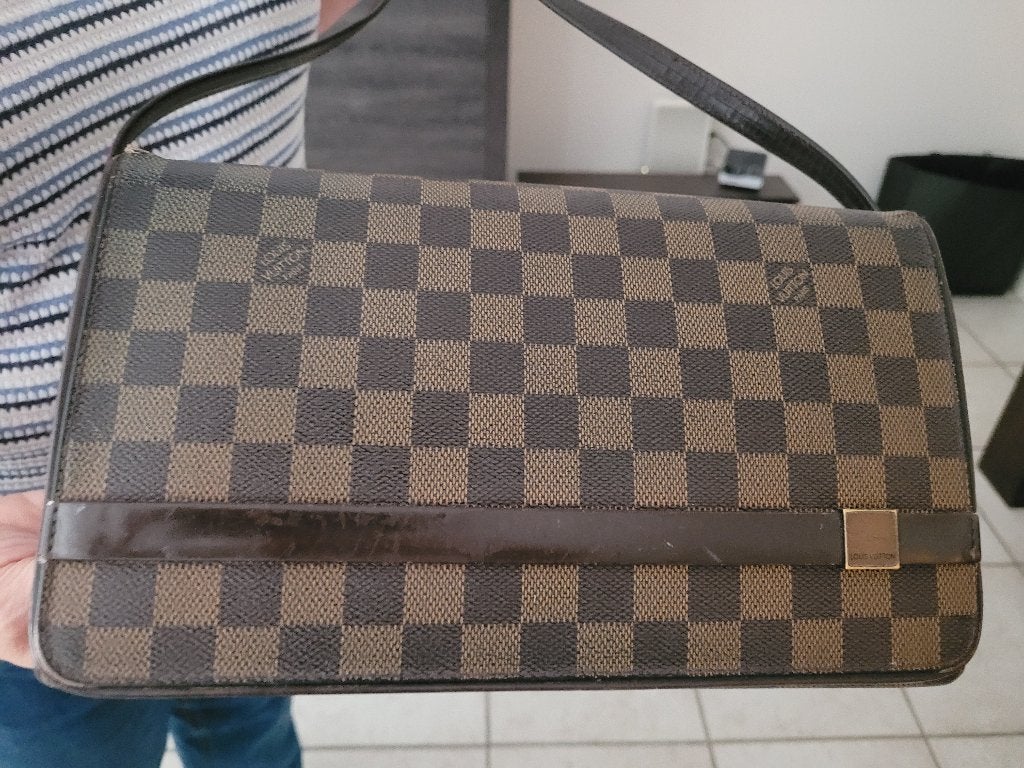 vintage handtas Louis Vuitton - bruin + bijhorende hoes, Bijoux, Sacs & Beauté, Sacs | Sacs Femme, Enlèvement, Utilisé, Brun, Sac à main