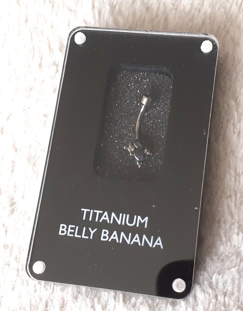 Piercing Devilheart swarovski crystal royal blue, Nieuw, Ophalen of Verzenden, Met strass, Overige materialen