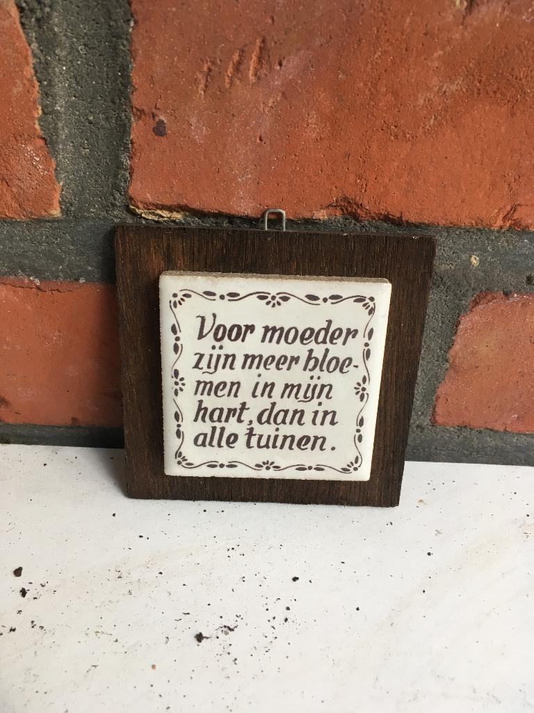 Tegelspreuk, Ophalen of Verzenden, Zo goed als nieuw
