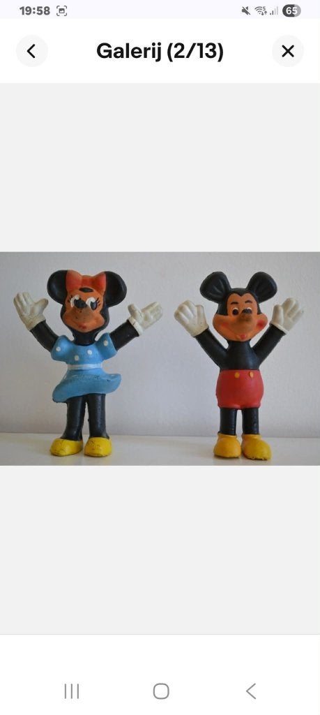 Mickey &Minnie, Ophalen of Verzenden, Mickey Mouse, Gebruikt, Beeldje of Figuurtje
