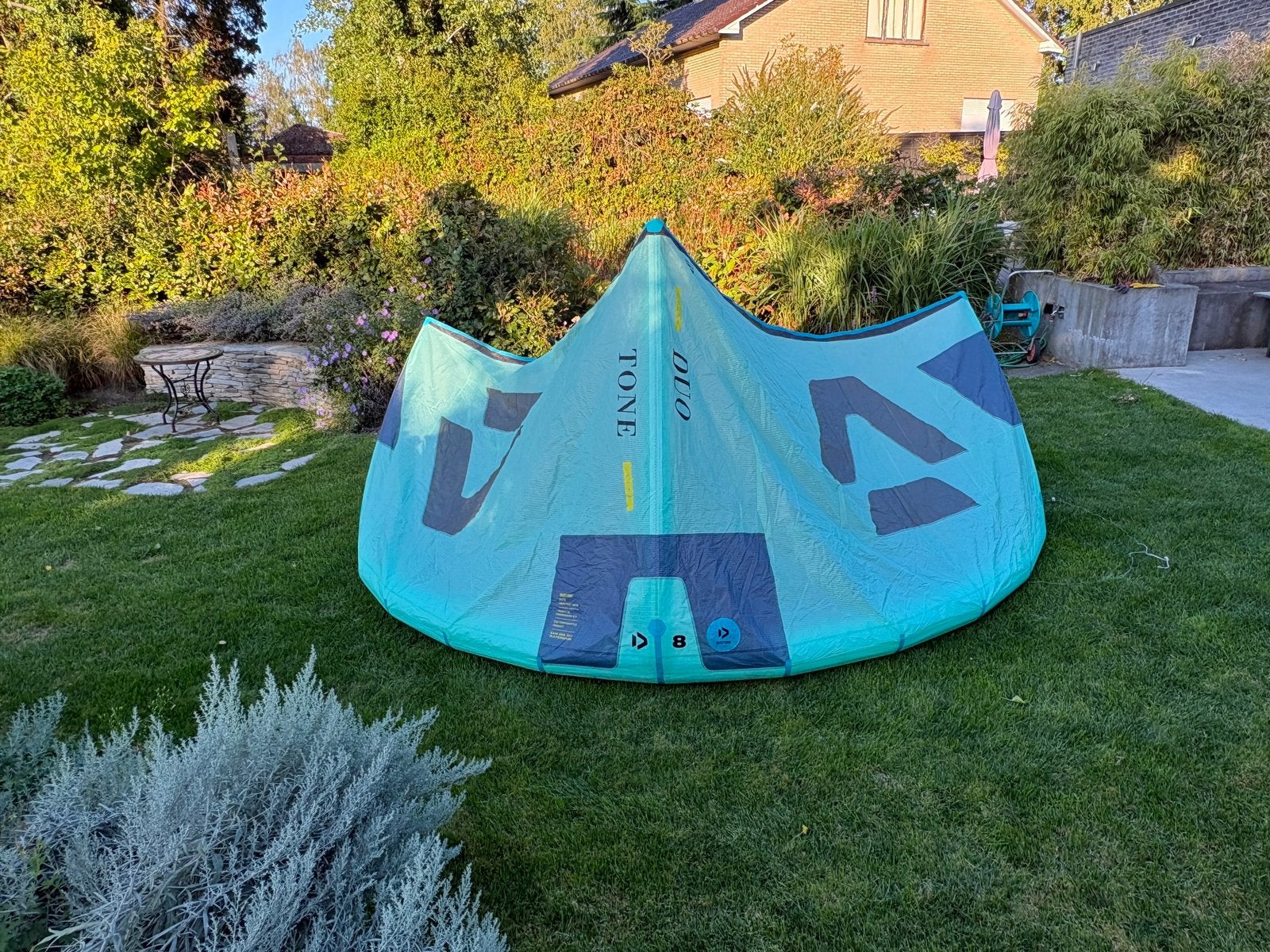 Kite Duotone dice 8m, Watersport en Boten, Kitesurfen, Ophalen, Gebruikt, 8 m², Kite
