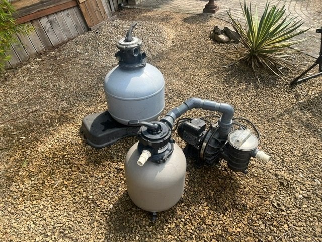 Zwembadpomp met zandfilters, Tuin en Terras, Ophalen, Gebruikt, Zwembadpomp