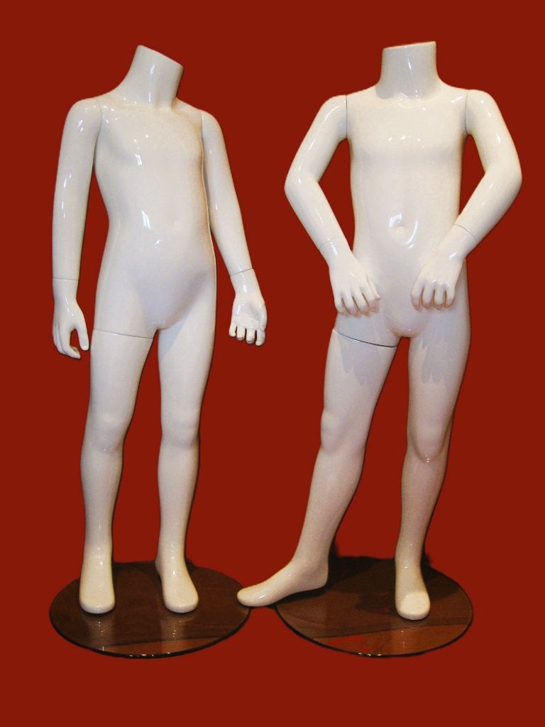 kinder - mannequins kindjes paspoppen op glasplaat, Antiek en Kunst, Ophalen