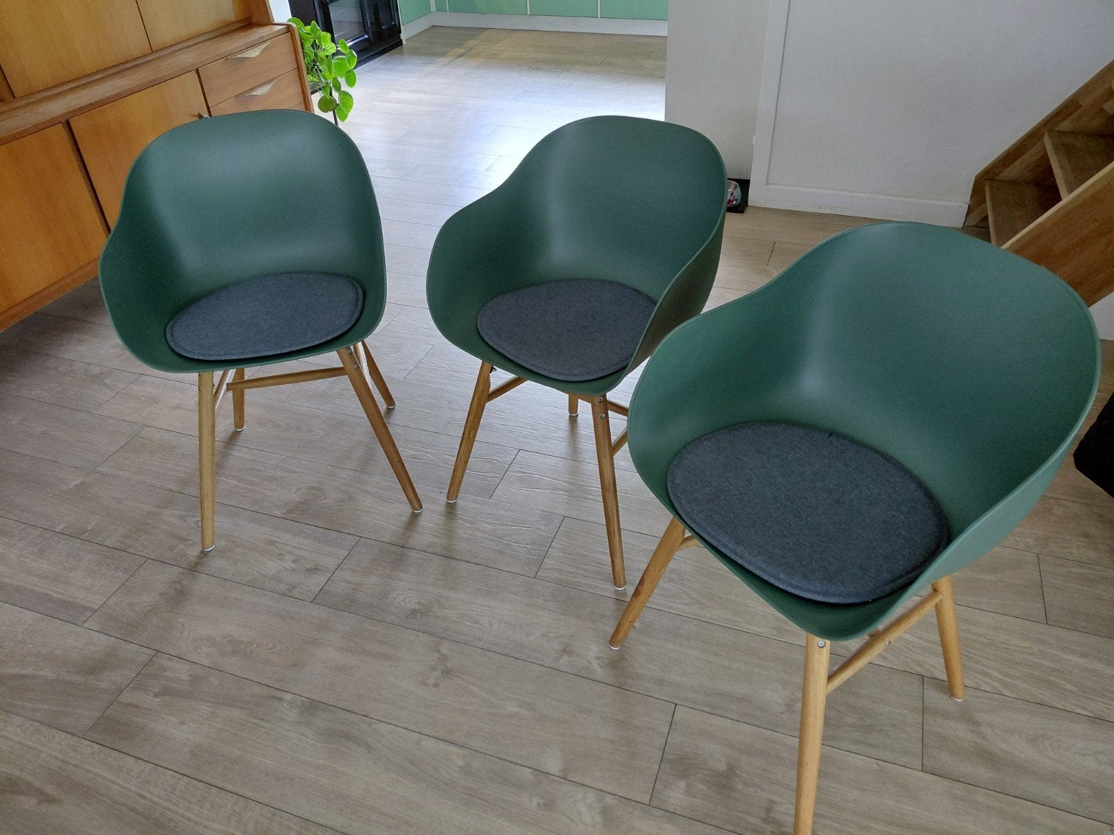 3 kuipstoelen, Maison & Meubles, Trois, Enlèvement, Utilisé, Scandinavische