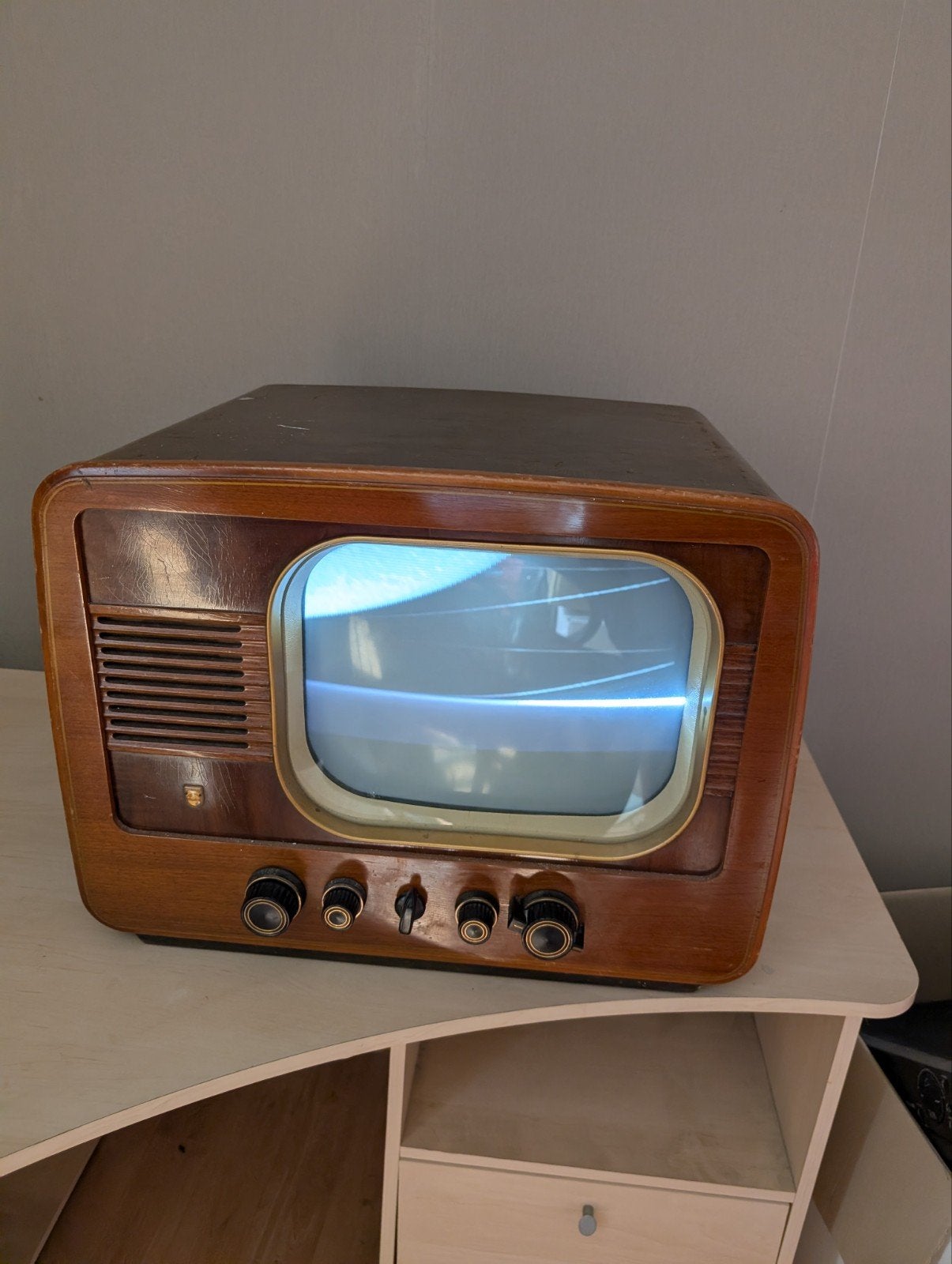 vintage Philips zwart-wittelevisie, Audio, Tv en Foto, Vintage Televisies, Ophalen