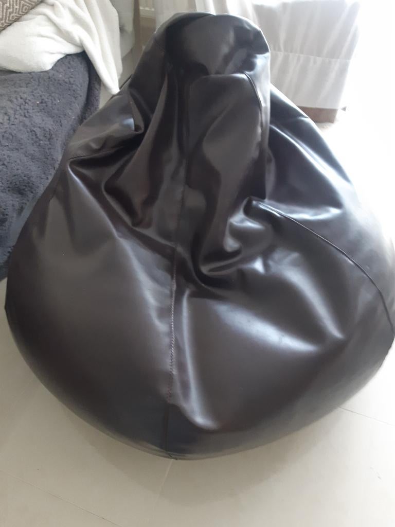 Zitzak leder bruin, Ophalen, Zo goed als nieuw, Bruin, Zitzak