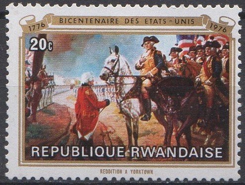 Rwanda - De overgave bij Yorktown in 1781 - 1976-, Ophalen of Verzenden, Postfris