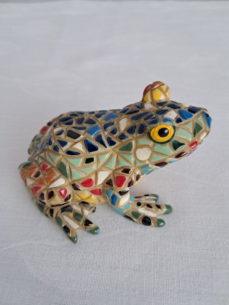 Grenouille en mosaïque style Trencadis, Enlèvement ou Envoi, Comme neuf, Animal