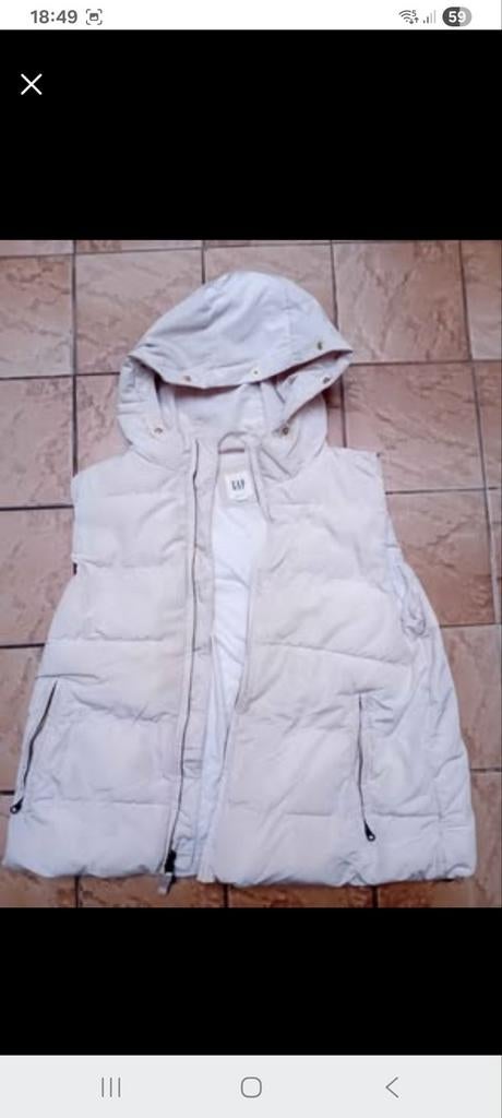 Blouson sans manches taille L, Gap, Porté, Taille 42/44 (L), Blanc