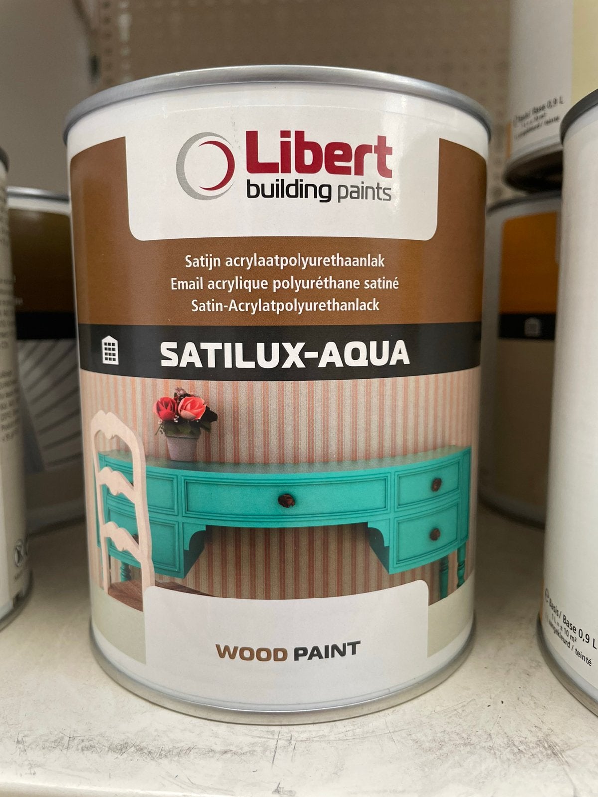 Satilux-aqua, Doe-het-zelf en Bouw, Verf, Beits en Lak, Minder dan 5 liter, Ophalen, Nieuw, Wit