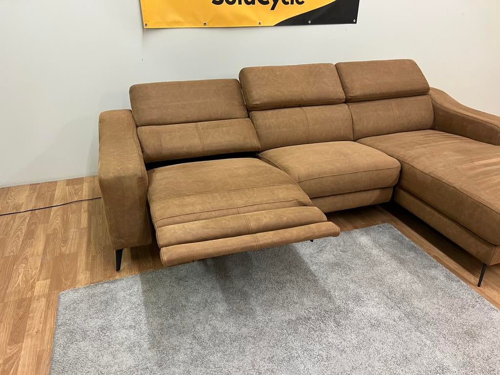 Fauteuil d'angle Cognac / Livraison - SofaCycle, Enlèvement ou Envoi, Comme neuf, SofaCycle, Info@sofacycle.be