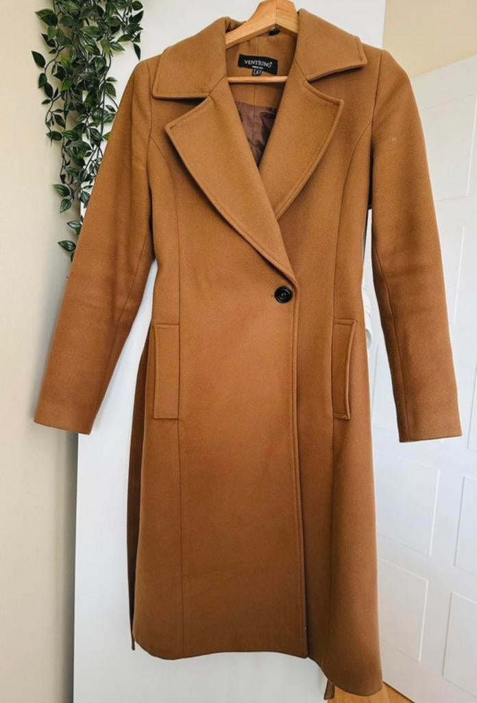 Ventiuno mantel, Kleding | Dames, Ophalen of Verzenden, Gedragen, Maat 38/40 (M), Bruin