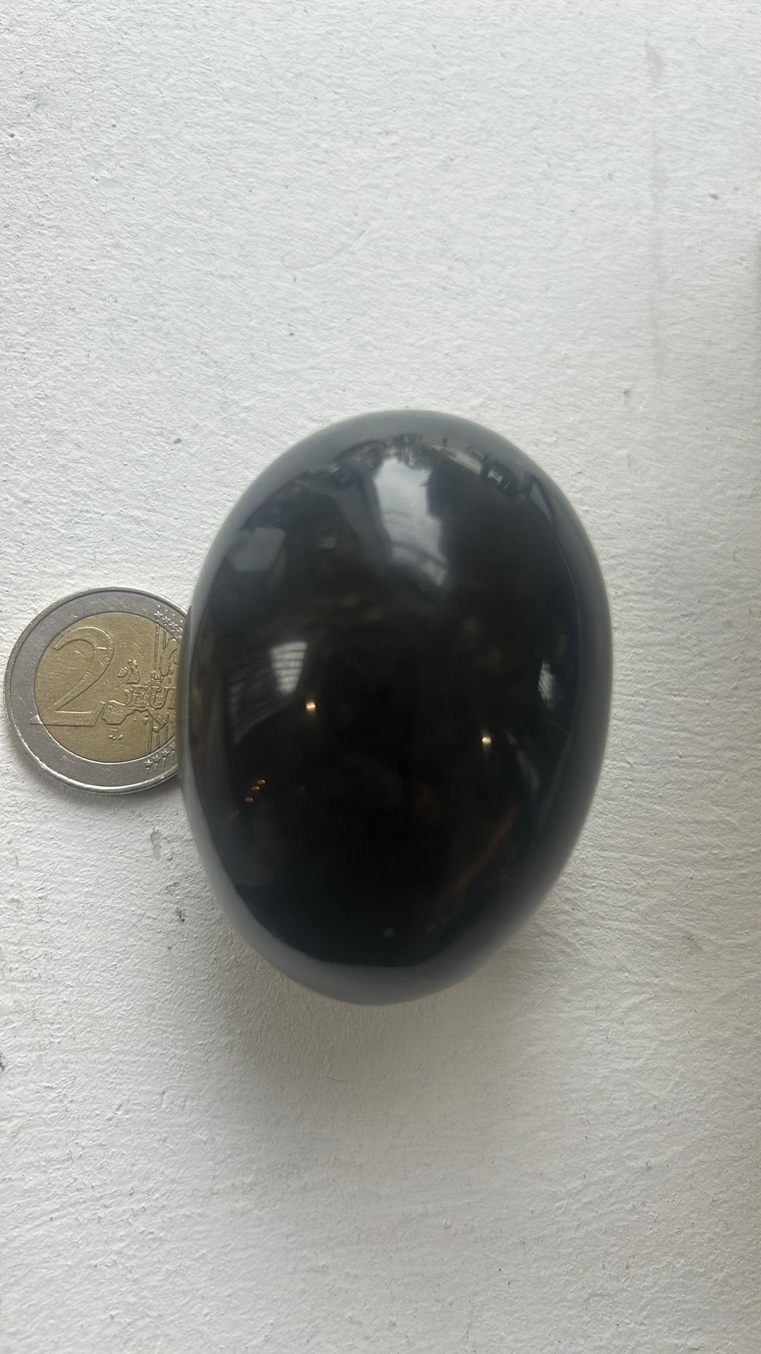 gepolijst zwart stenen ei, zwarte obsidiaan, Ophalen of Verzenden