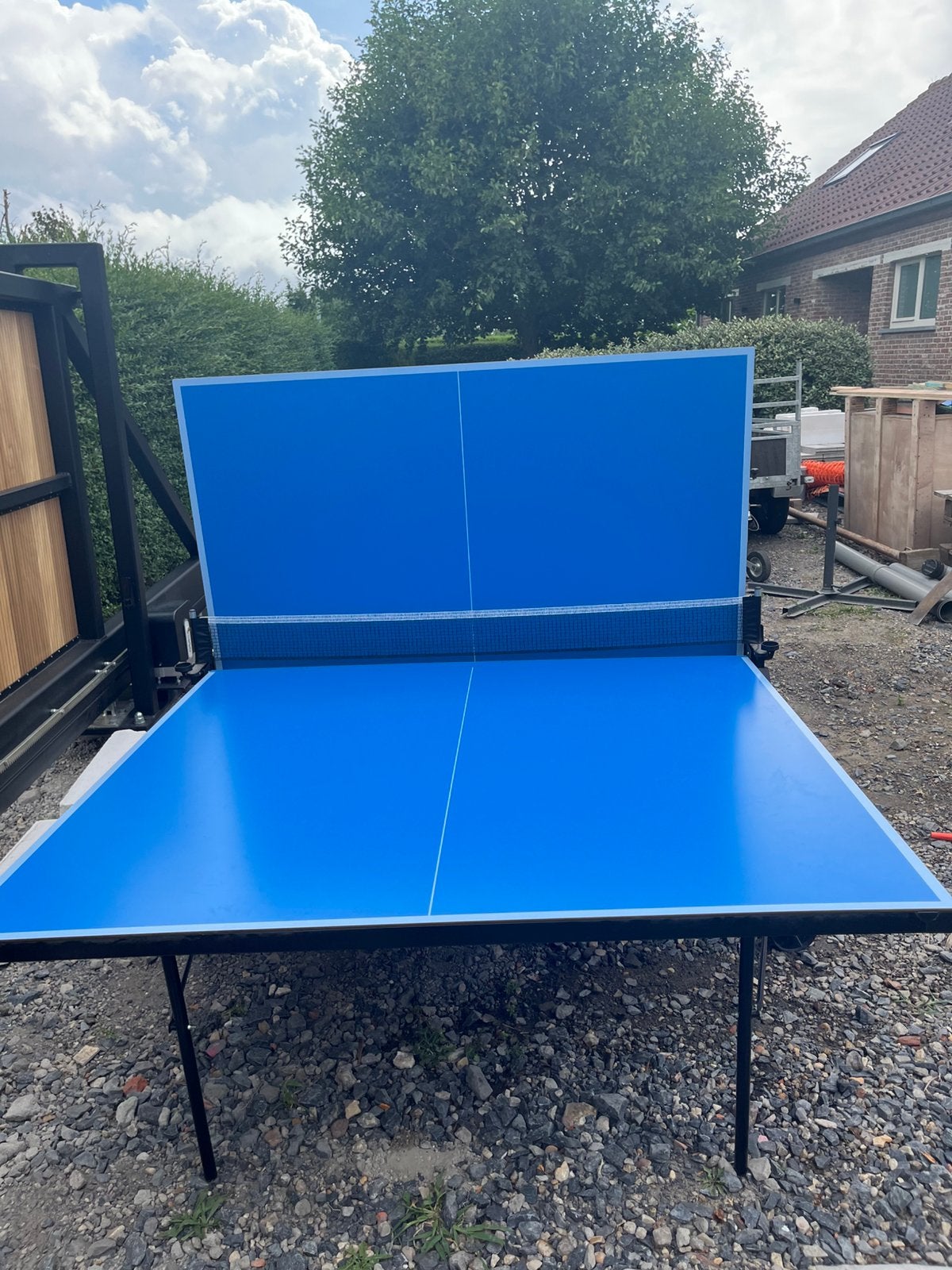 Te koop pingpongtafel, Sport en Fitness, Tafeltennis, Ophalen, Gebruikt, Tafel Indoor, Verrijdbaar