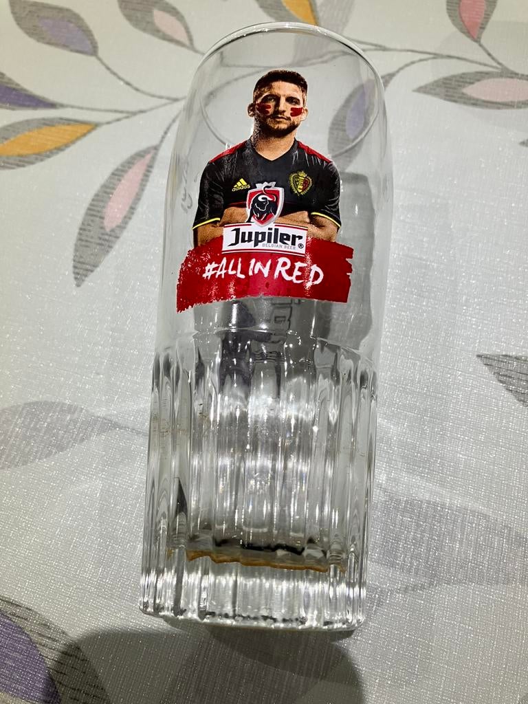 Glas rode duivels jupiler 2016 voetballer Dries Mertens, Verzamelen, Ophalen of Verzenden, Zo goed als nieuw
