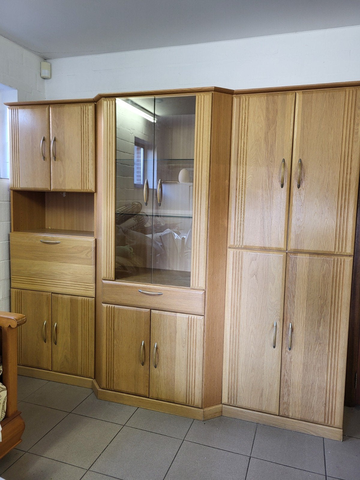 Armoire murale entièrement en chêne, 200 cm ou plus, Comme neuf, Enlèvement, 200 cm ou plus